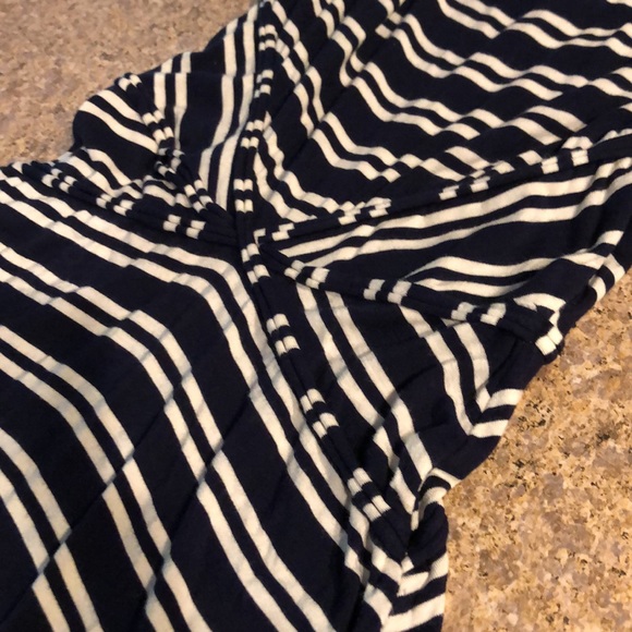 Max Studio Blue and Off White or Cream Dress Small - Picture 7 of 17